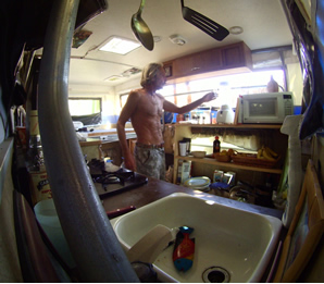 inside allan's camper